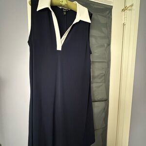 MSK Navy Dress with White Accent